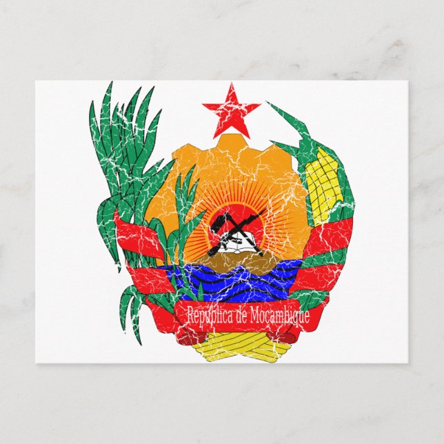 Mozambique Coat Of Arms Postcard (Front)