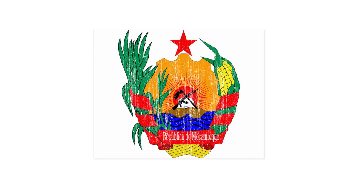 Download Mozambique Coat Of Arms Postcard | Zazzle.co.uk