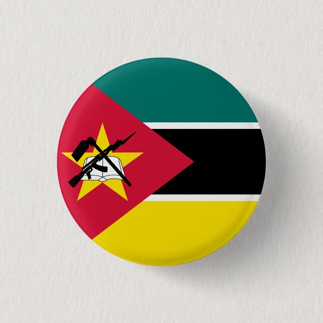 Mozambique Flag 3 Cm Round Badge (Front)