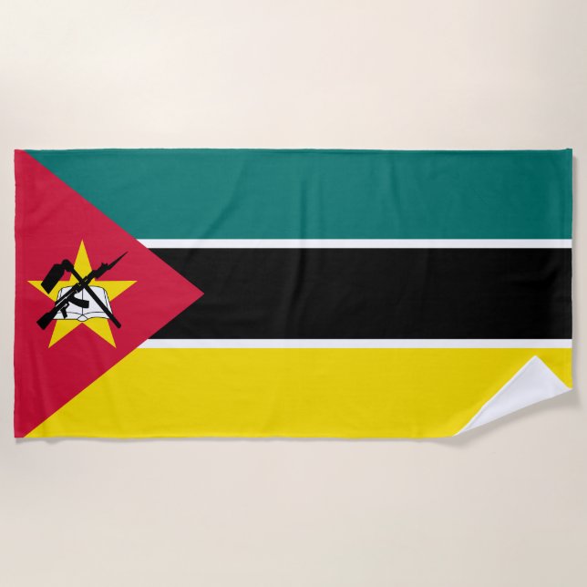 Mozambique Flag Beach Towel (Front)