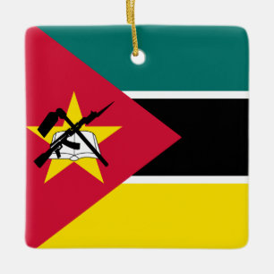 Mozambique Flag  Ceramic Ornament