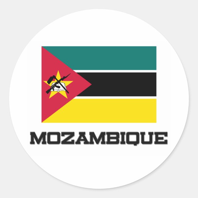 Mozambique Flag Classic Round Sticker (Front)