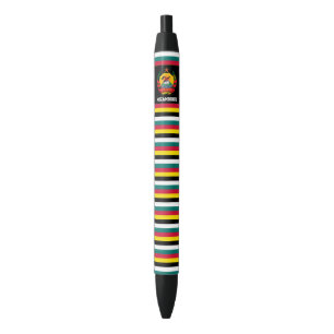 Mozambique Flag Cute Patriotic Black Ink Pen