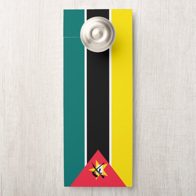 Mozambique flag door hanger (On Knob)