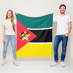 Mozambique flag fleece blanket