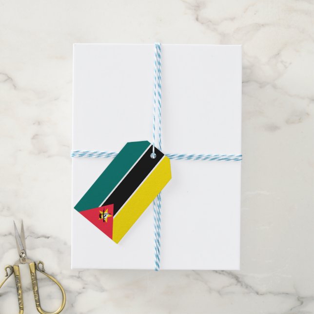 Mozambique flag gift tags (With Twine)