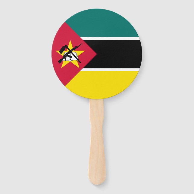 Mozambique Flag Hand Fan (Front)