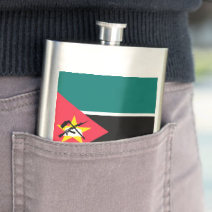Mozambique flag hip flask