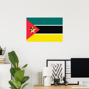 Mozambique flag poster