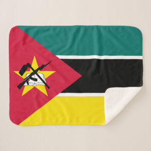 Mozambique Flag Sherpa Blanket