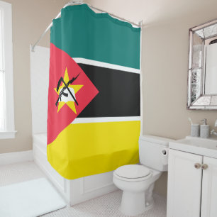 Mozambique flag shower curtain