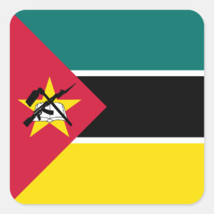 Mozambique Flag Square Sticker