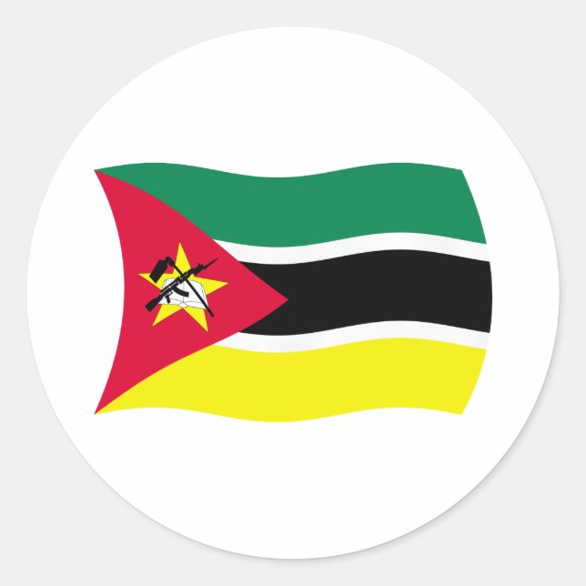 Mozambique Flag Sticker (Front)