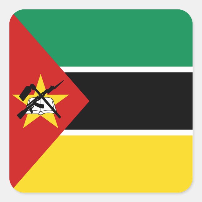 Mozambique Flag Sticker (Front)
