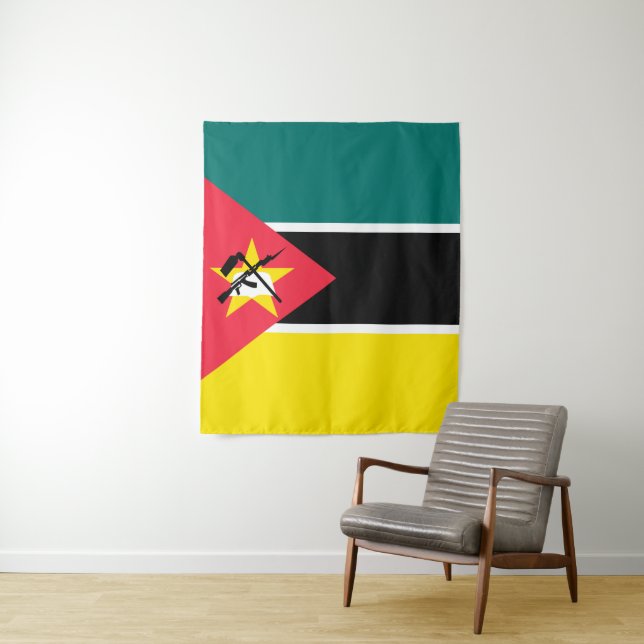 Mozambique flag tapestry (In Situ)