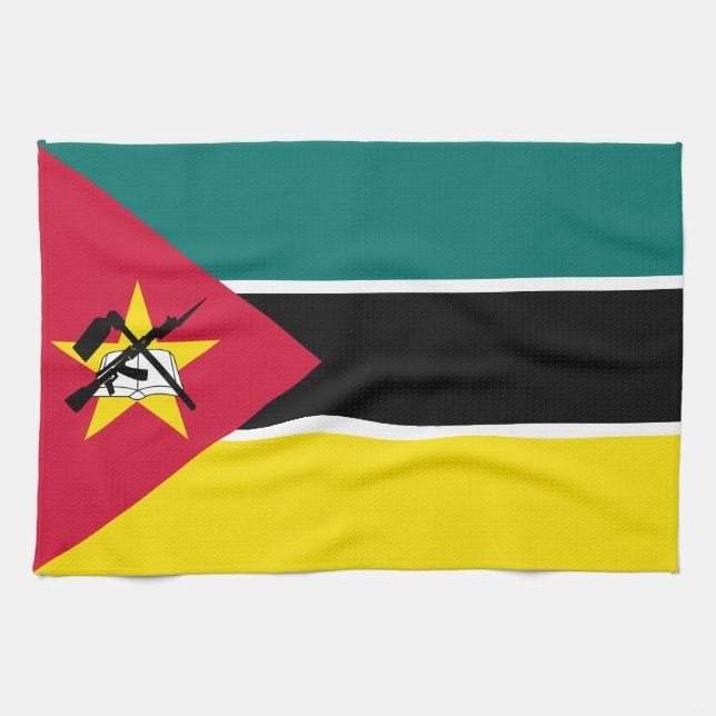 Mozambique Flag Tea Towel (Horizontal)