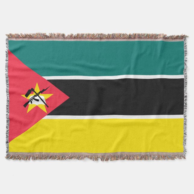 Mozambique flag throw blanket (Front)