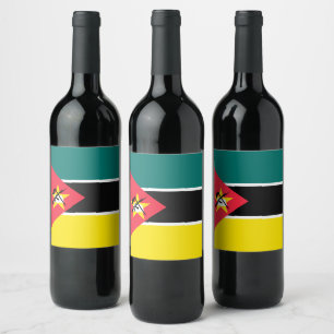 Mozambique flag wine label