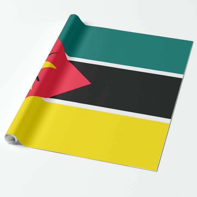 Mozambique flag wrapping paper (Unrolled)