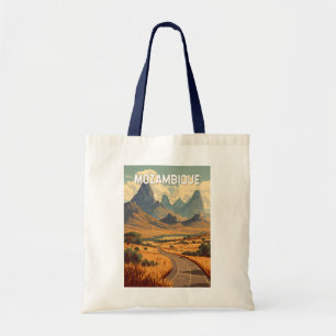 Mozambique Illustration Travel Art Vintage Tote Bag
