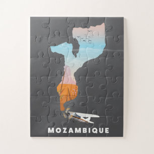 Mozambique map jigsaw puzzle