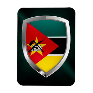 Mozambique Metallic Emblem Magnet