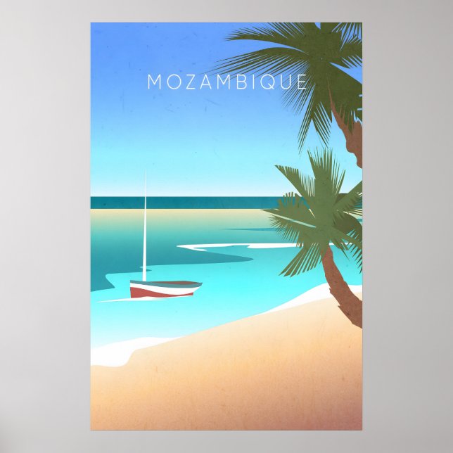 Mozambique Minimal Travel Poster (Front)