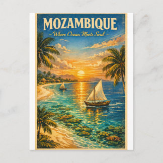 Mozambique Paradise – Vintage Style Travel Postcard