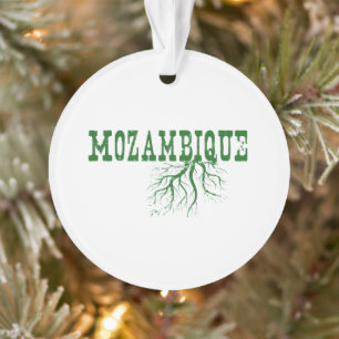 Mozambique Roots Word Art Ornament