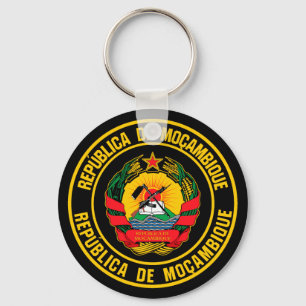 Mozambique Round Emblem Key Ring