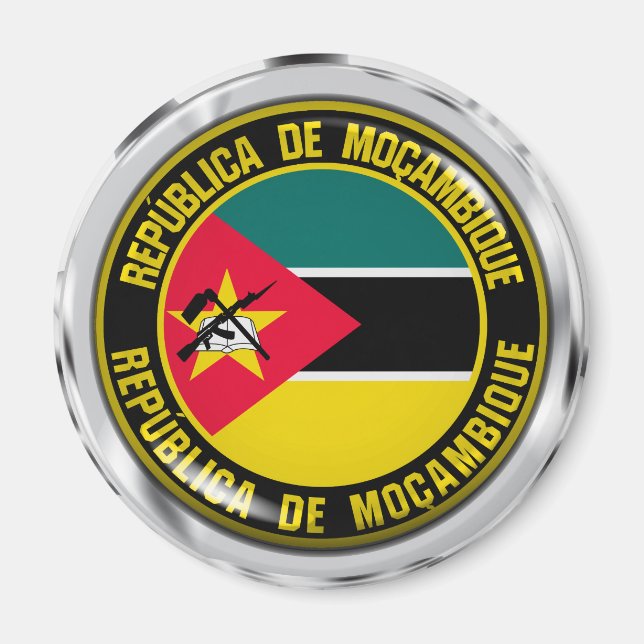 Mozambique Round Emblem Magnet (Front)