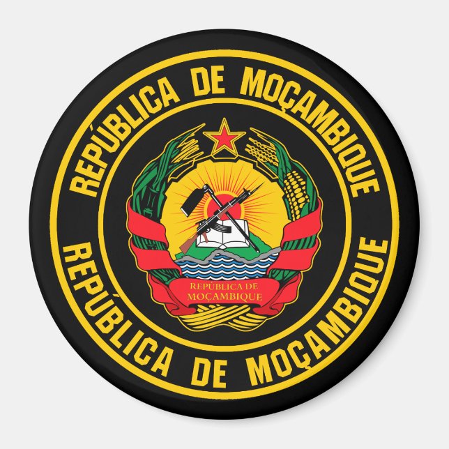 Mozambique Round Emblem Magnet (Front)