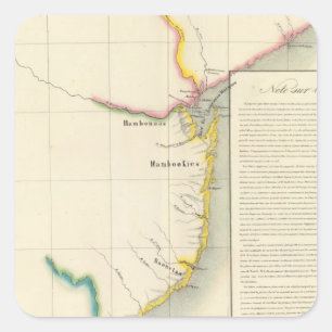 Mozambique, South Africa 52 Square Sticker