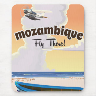 Mozambique travel poster print mouse mat