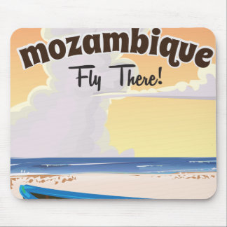 Mozambique travel poster print mouse mat