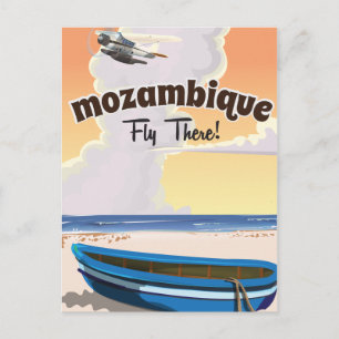 Mozambique travel poster print postcard