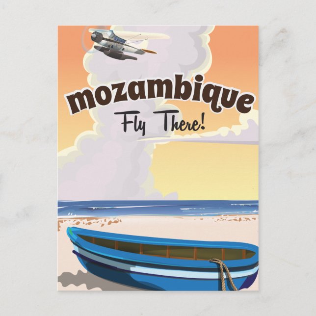 Mozambique travel poster print postcard (Front)