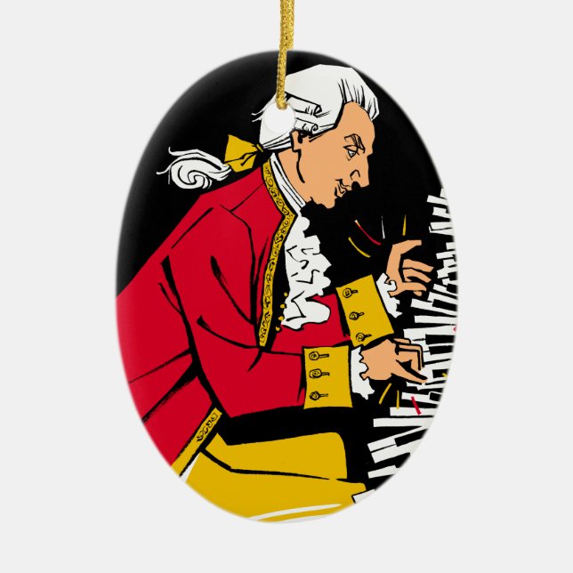Mozart Ceramic Tree Decoration (Front)