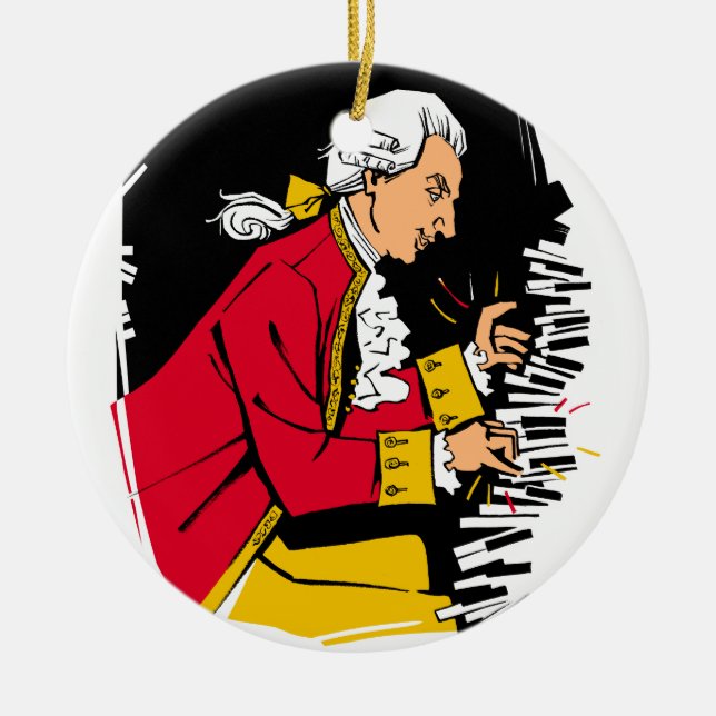 Mozart Ceramic Tree Decoration (Front)