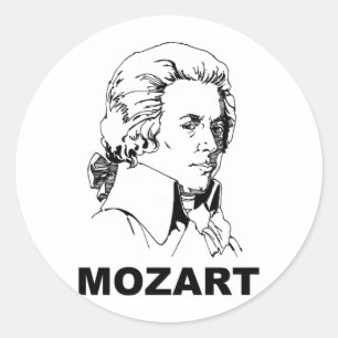 Mozart Classic Round Sticker