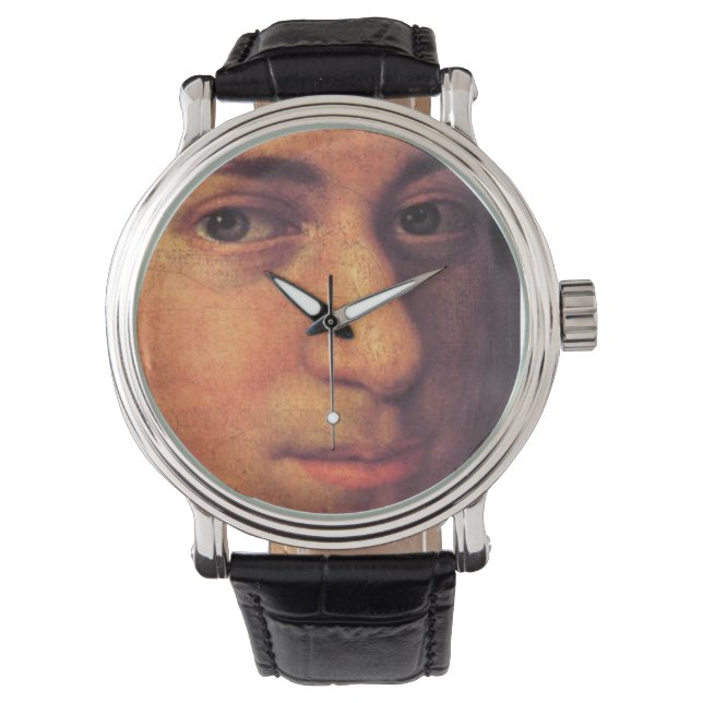 Mozart Face Leather Watch (Front)