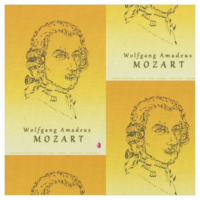 Mozart Face the Music Fabric (Close Up)