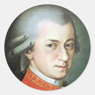 Mozart gifts for music lovers classic round sticker