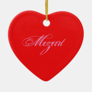 Mozart Herz Ceramic Tree Decoration