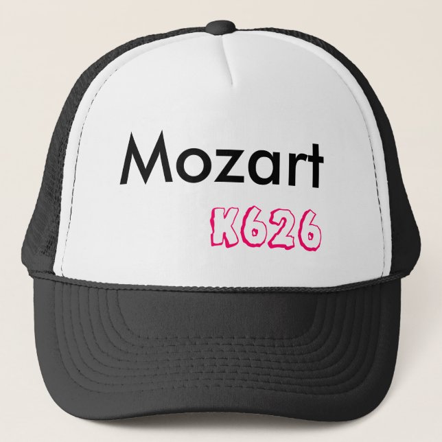 Mozart, k626 trucker hat (Front)