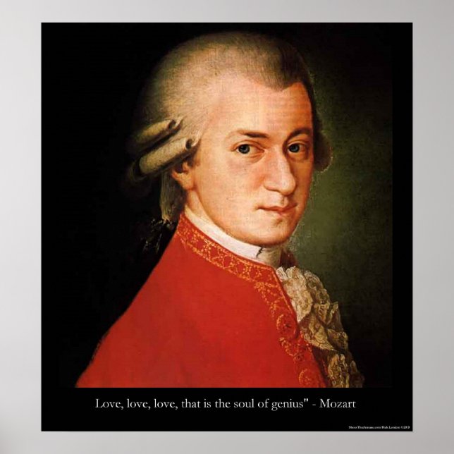 Mozart "Love Love Love" Quote Poster (Front)