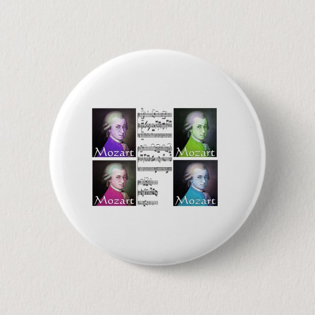 Mozart Lovers Gifts 6 Cm Round Badge (Front)