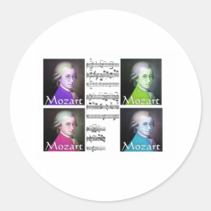 Mozart Lovers Gifts Classic Round Sticker