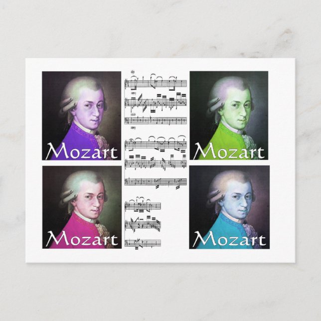 Mozart Lovers Gifts Postcard (Front)