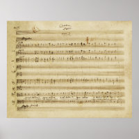Mozart Marriage of Figaro Manuscript Print